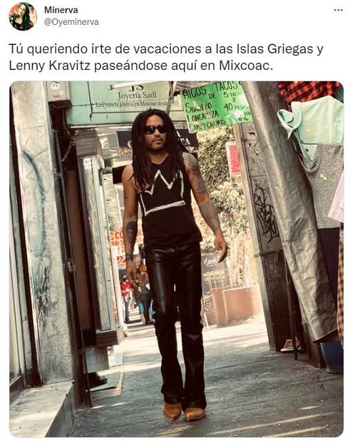 Lenny Kravitz sube foto paseando en la CDMX y los memes ya están listos