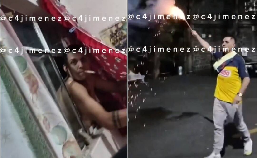 El barrista del América fue grabado por su pareja cuando intentaba agredirla. Foto: Especial