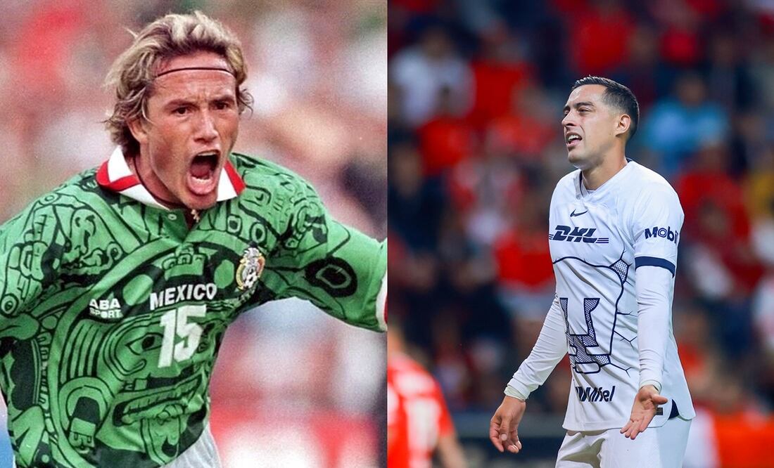 Luis Hernández 'El Matador' con la Selección Mexicana y Rogelio Funes Mori con Pumas / FOTOS: Especial e Imago7