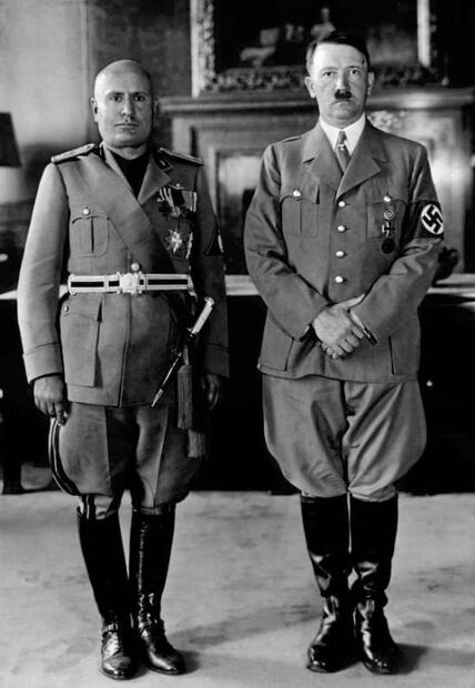 La "amistad" de Hitler con Mussolini y Franco