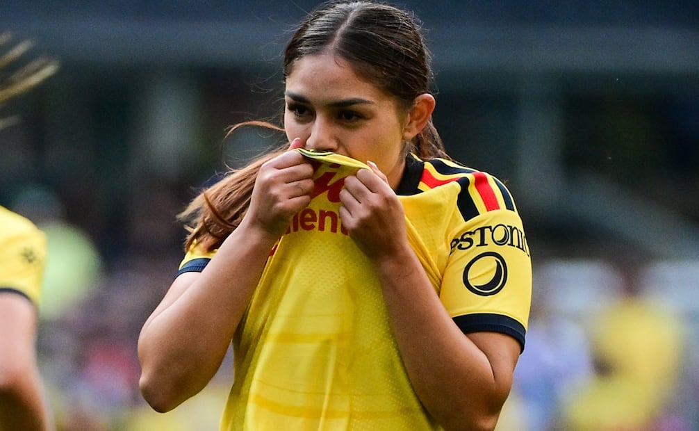 Jana Gutiérrez en festejo con el América Femenil - Foto: Imago7
