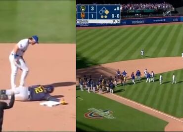 Se vaciaron las bancas por primera ocasión en la campaña de MLB, le dijeron 'llorón' a un jugador