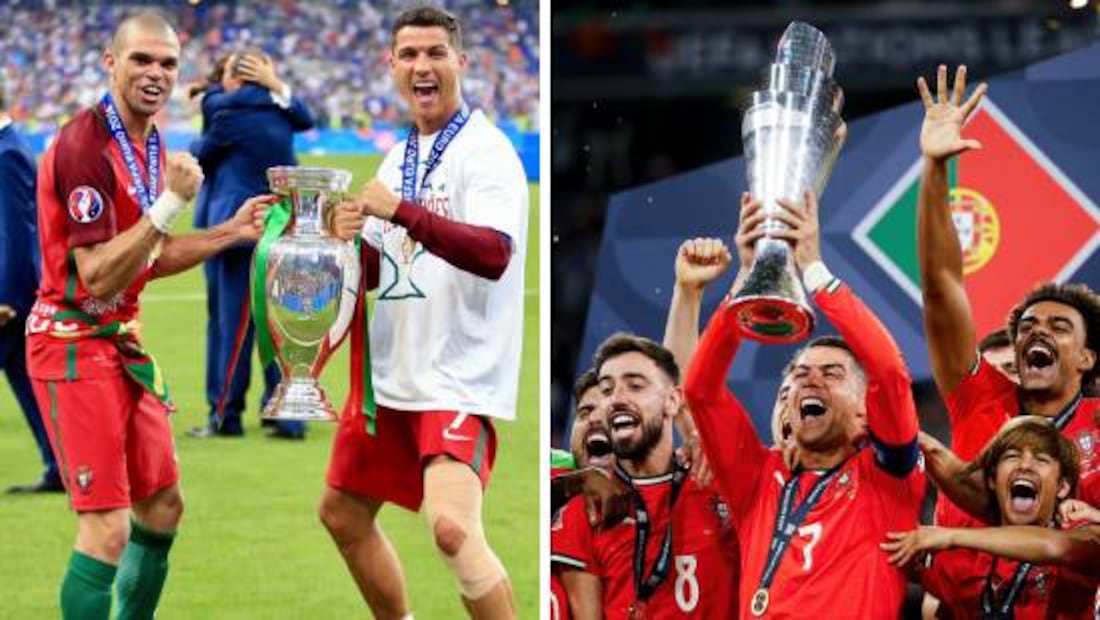 Cristiano Ronaldo ganó con Portugal dos veces la EUFA Nations League y la Eurocopa. Foto: @Cristiano