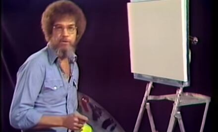 Así fue el primer programa de “El placer de pintar con Bob Ross”