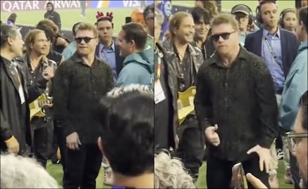 'Canelo' Álvarez fue captado mientras intimidaba a jugadores de Inglaterra en el juego vs México