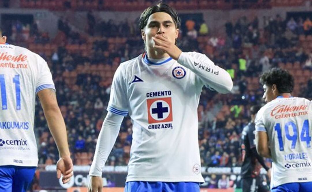 Luka Romero anota su primer gol con Cruz Azul - Foto: @CruzAzul en X