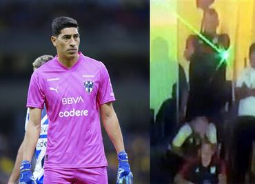 'Pu... cag...', portero de Rayados mandó mensaje a Nahuel Guzmán por molestarlo con láser desde el palco