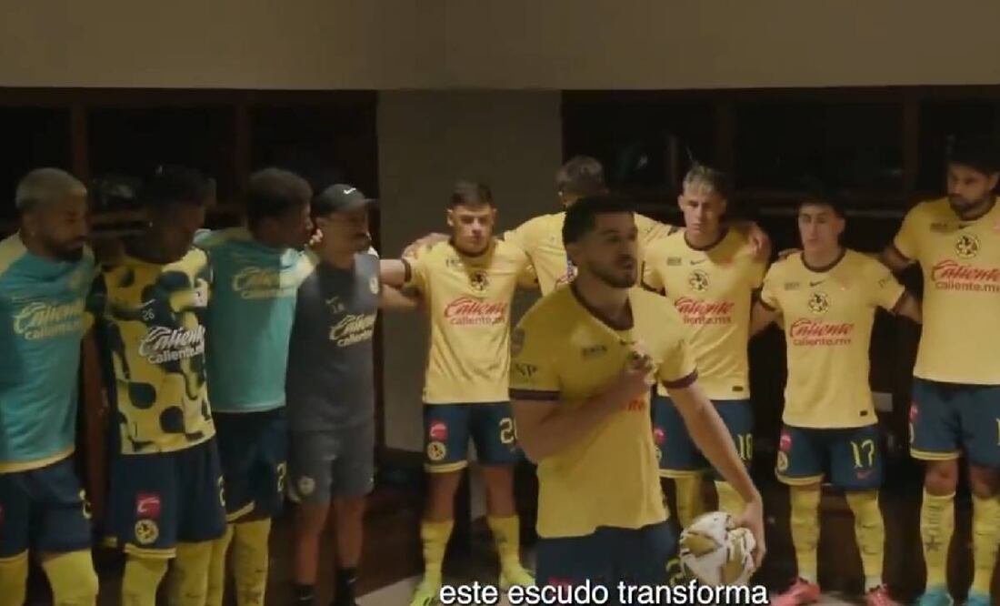 Henry Martín dio esta arenga antes de que América lograra el tricampeonato ante Monterrey. Foto: Especial