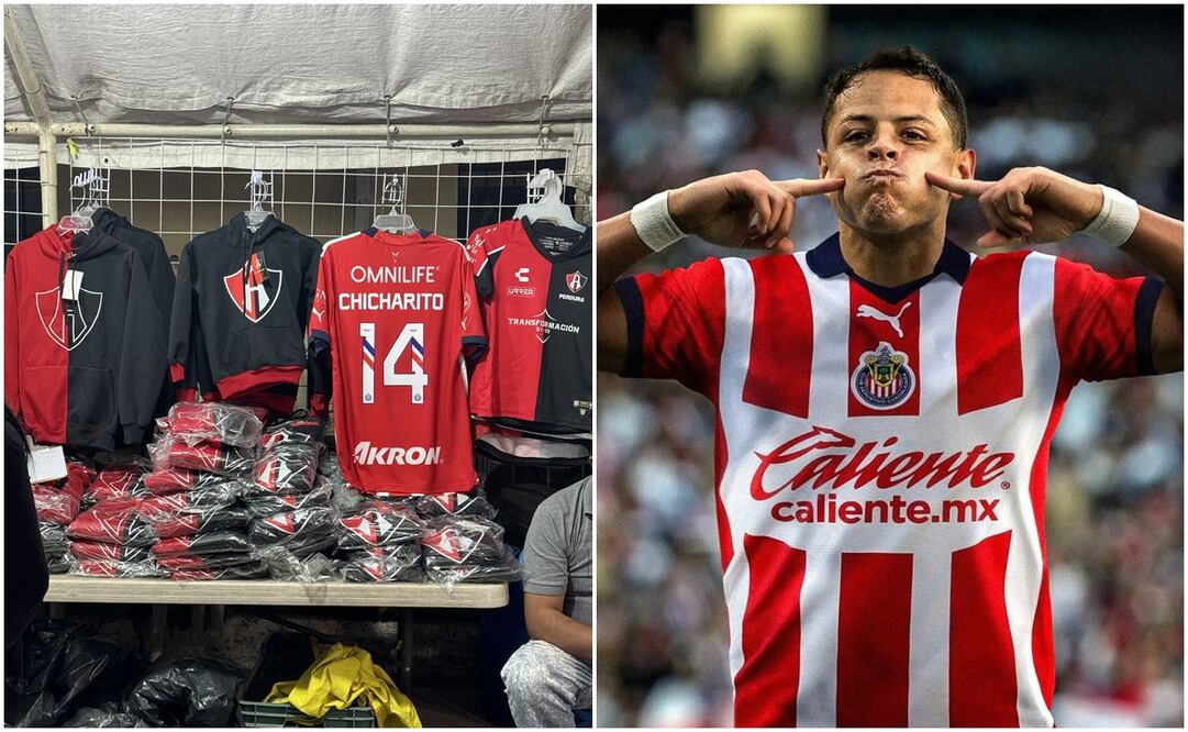 Jerseys del Chicharito se venden hasta en la casa del Atlas - Foto: Especial
