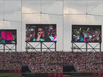 Aficionada de los Diablos Rojos del México celebra fin de quimioterapia; el estadio entero le aplaude