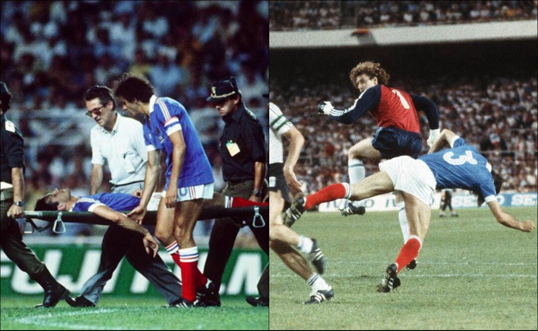 Así fue la brutal entrada de Harald Schumacher sobre Patrick Battiston / Foto: Especiales