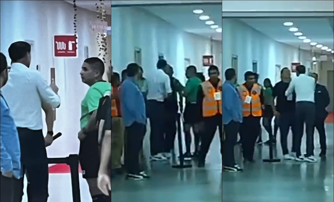 Fernando Hierro reclama fuertemente al cuerpo arbitral. FOTOS: Capturas