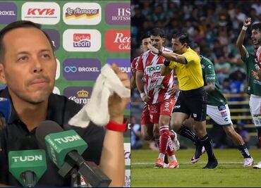 ¿Protesta contra el arbitraje? Lalo Fentanes mostró un pañuelo blanco tras el empate contra el León