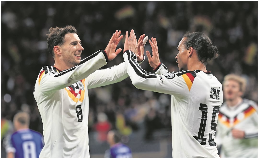 Goretzka y Leroy Sané Foto: EFE