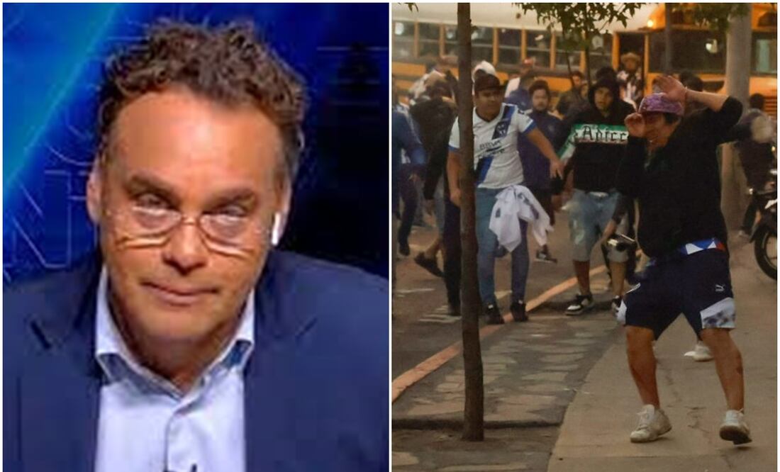 Faitelson en ESPN y aficionados de Rayados en Guatemala / FOTO: Capturas