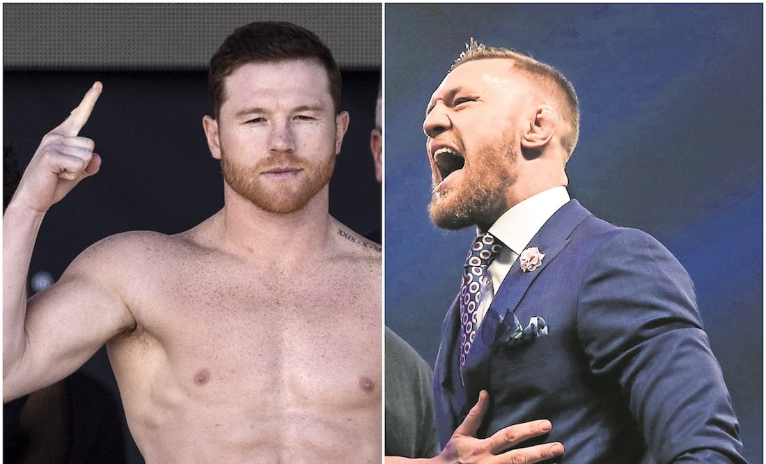Saúl 'Canelo' Álvarez y Connor McGregor  / FOTO: AP y EFE