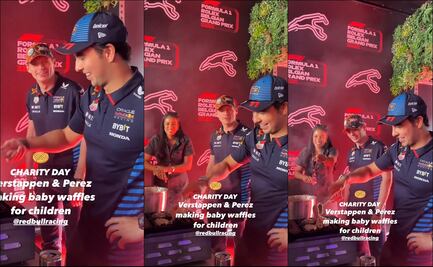 Checo Pérez y Max Verstappen mostraron su lado culinario para consentir a los fans más pequeños