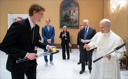 El papa León XIV recibió al tenista italiano y número uno del mundo, Jannik Sinner