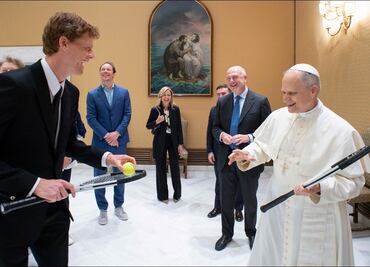El papa León XIV recibió al tenista italiano y número uno del mundo, Jannik Sinner