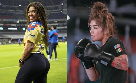 Tracy Cortez, peleadora de la UFC, cautivó a los aficionados del América en el Estadio Azteca