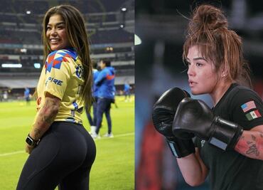 Tracy Cortez, peleadora de la UFC, cautivó a los aficionados del América en el Estadio Azteca