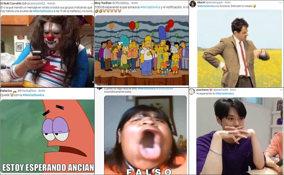 Cientos de memes circularon ante la espera de la alerta sísmica en celulares. FOTO: Capturas