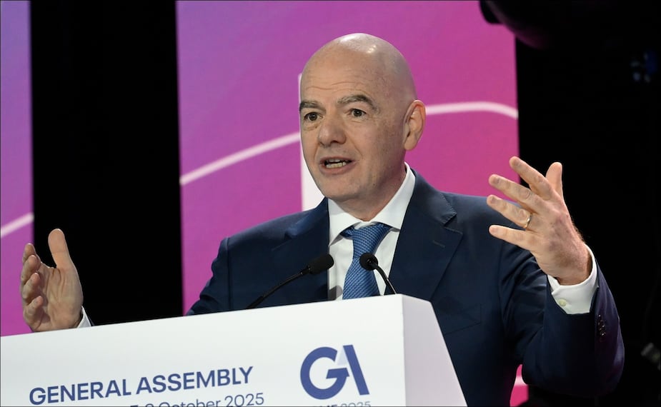 El presidente de la FIFA, Gianni Infantino, durante una conferencia. FOTO: AP