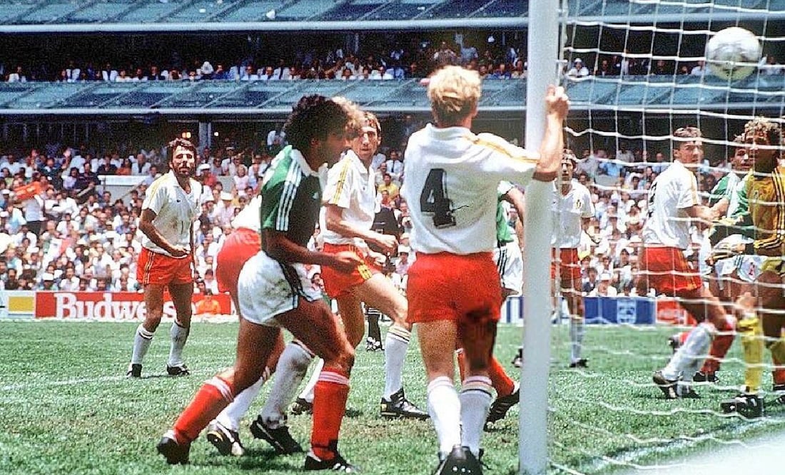 Gol de Hugo Sánchez en el Mundial de 1986 Foto: Especial