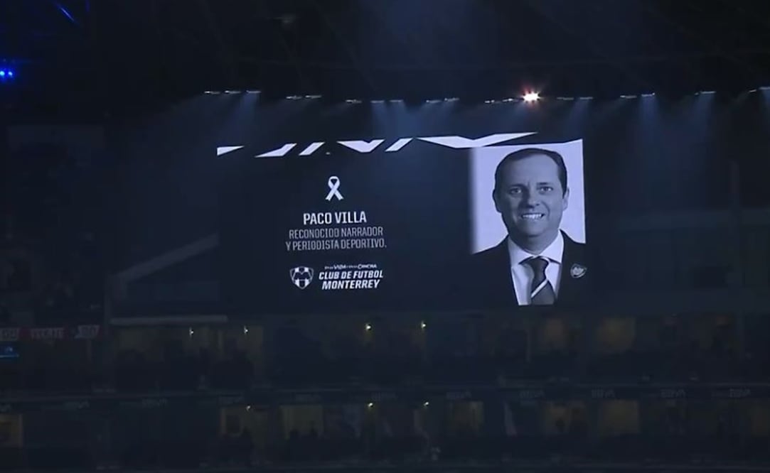 Homenaje a Paco Villa en el Estadio BBVA previo al Rayados vs Columbus / FOTO: Captura