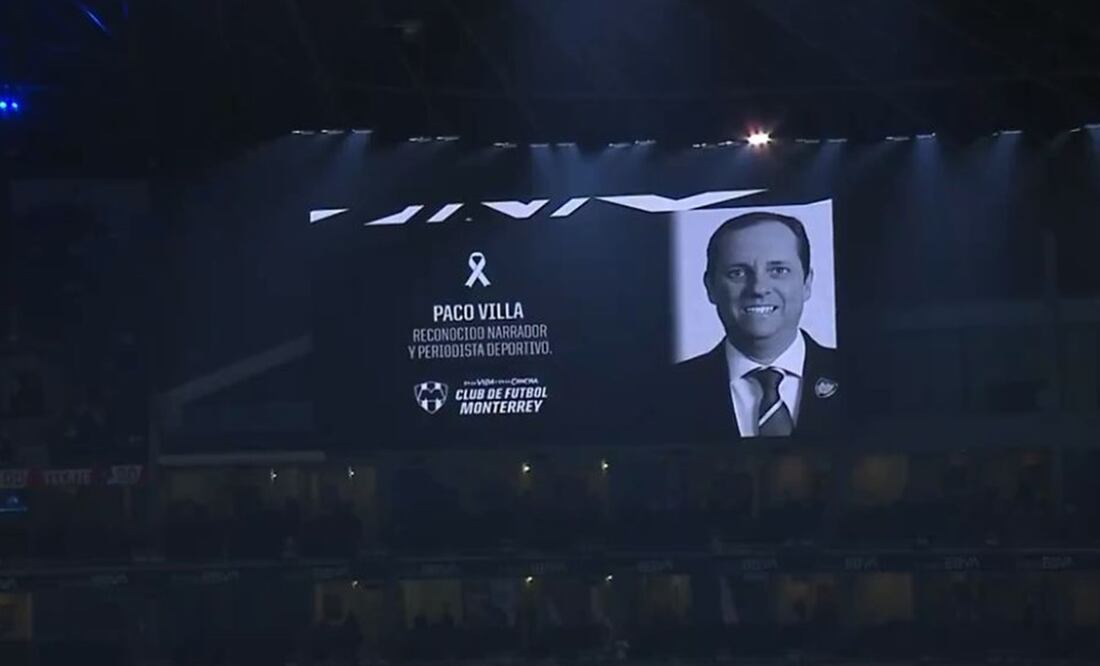 Homenaje a Paco Villa en el Estadio BBVA previo al Rayados vs Columbus / FOTO: Captura