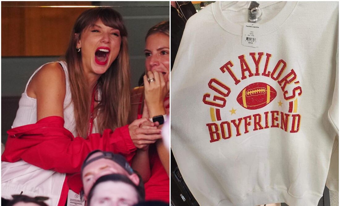 Taylor Swift en un partido de NFL y mercancía del Super Bowl LVIII swifter / FOTOS: AP y Javier Maldonado