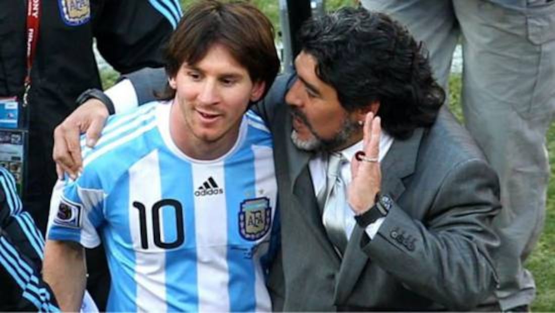 Maradona y Messi levantaron muchas expectativas con Argentina en el Mundial de Sudáfrica 2010. Foto: Especial