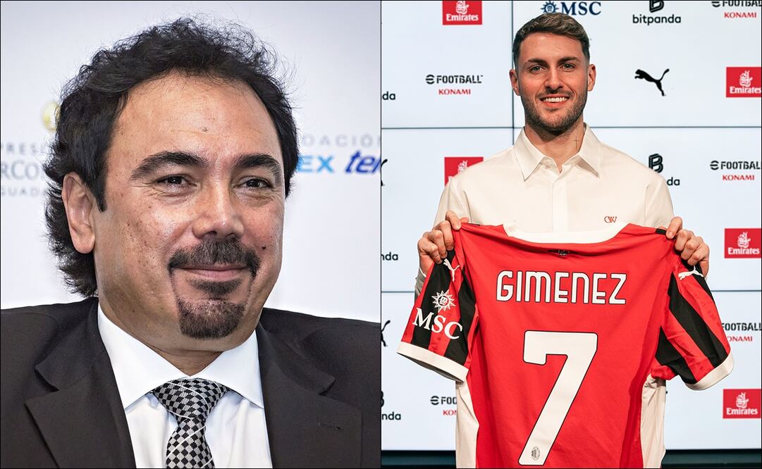 Hugo Sánchez aplaudió la llegada de Santiago Giménez al Milan: “Va a demostrar de qué está hecho” / FOTOS: Imago7 y @acmilan
