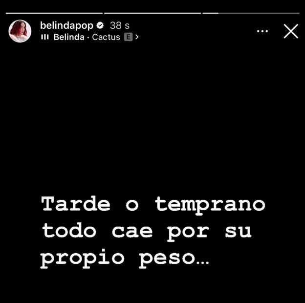 Mensaje de Belinda.