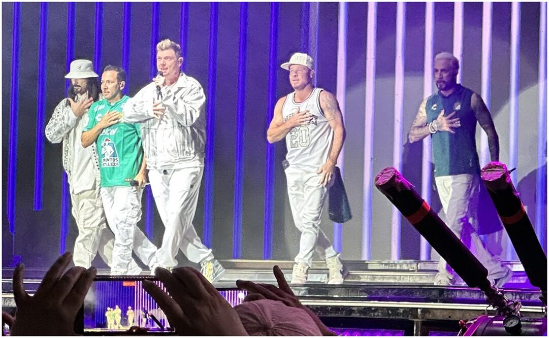 Backstreet Boys durante su presentación en León - Foto: Especial