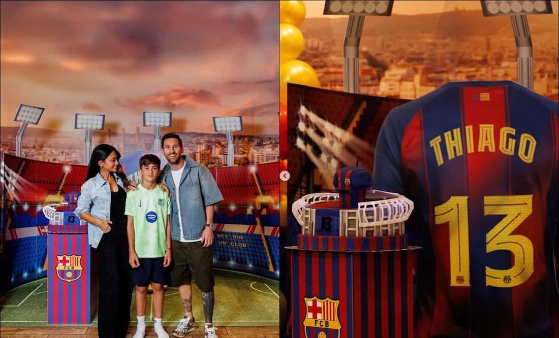 Thiago Messi festejó su cumpleaños con temática del Barcelona / FOTO: Especiales