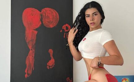 Mich Cid, hijastra de Eduardo Trelles, vende pinturas con la silueta de su cuerpo en internet