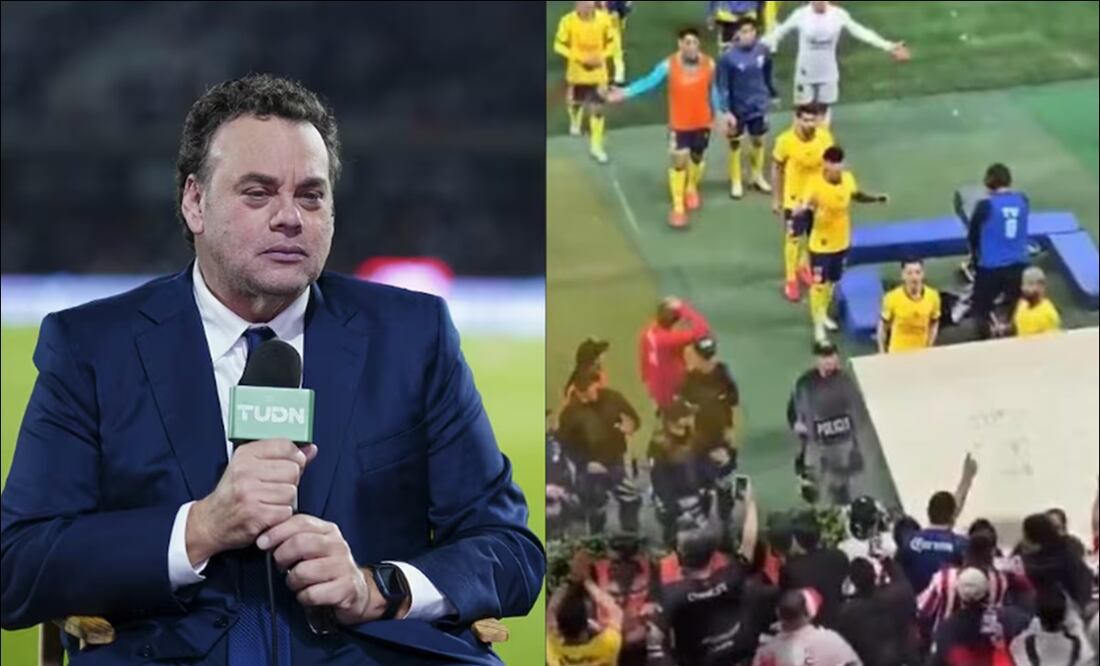 Así fue la reacción de David Faitelson ante agresión en contra de Kevin Álvarez. FOTOS: Especial