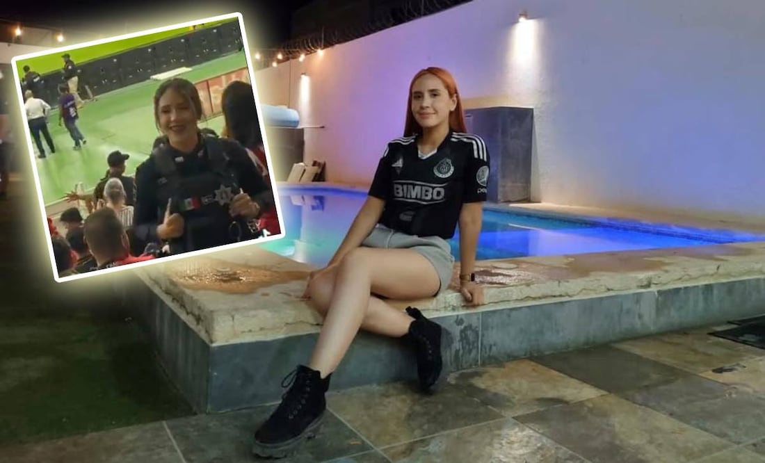 La oficial de policía, fanática de Chivas y que se hizo viral en redes sociales ya fue identificada. Foto: Especial