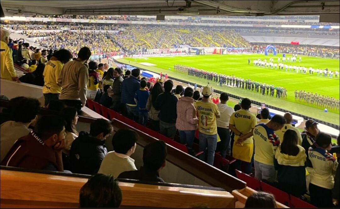 Así es la vista desde uno de los palcos del Estadio Azteca. FOTO: Cortesía Miguel Alessio