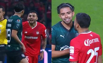 Alexis Vega y su show durante el Toluca-Chivas, peleó con excompañeros, árbitros y casi sale expulsado