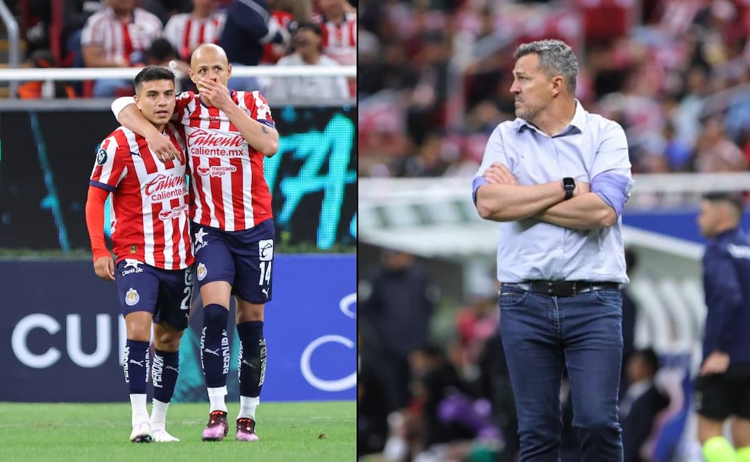 Fernando Beltrán y Javier Hernández platican, mientras Óscar García observa las acciones durante un partido del Rebaño. FOTO: Imago7