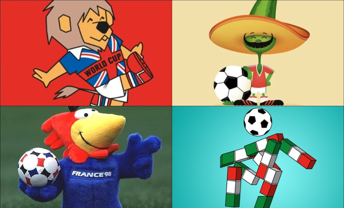 Estas son todas las mascotas de la historia de la Copa del Mundo / Foto: Especiales