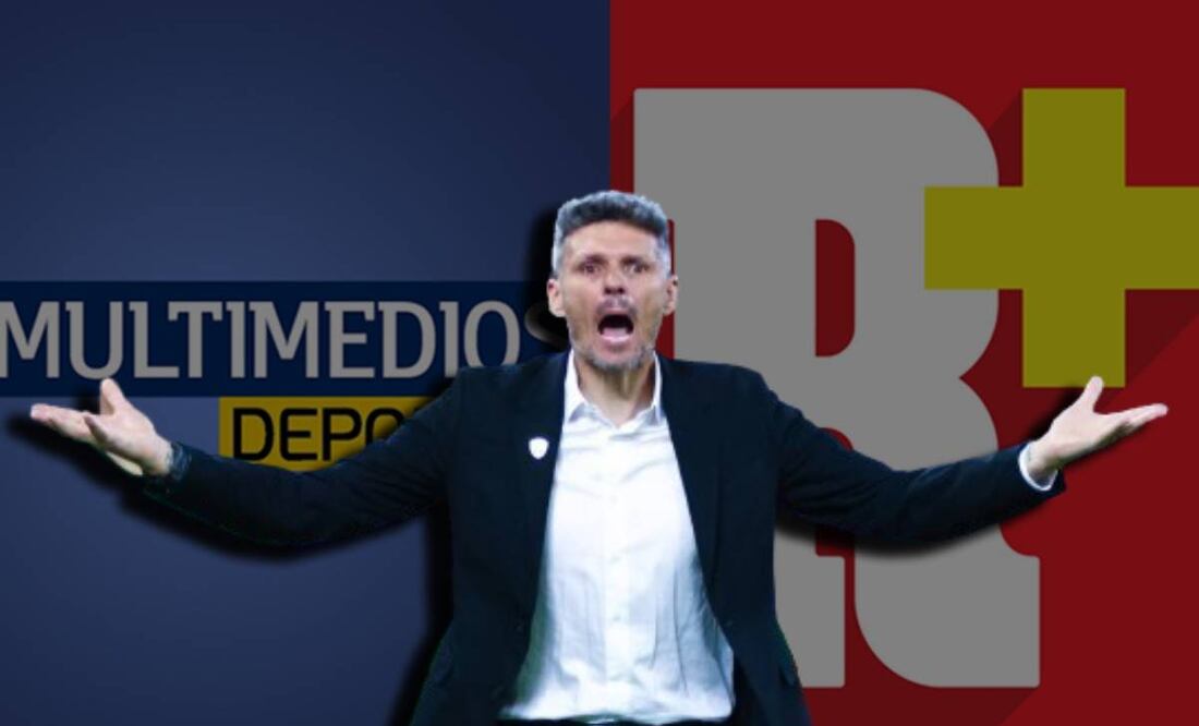 Logos de Multimedios Deportes y Diario Récord con Fernando 'Tano' Ortiz reclamando / FOTOS: Especiales e Imago7