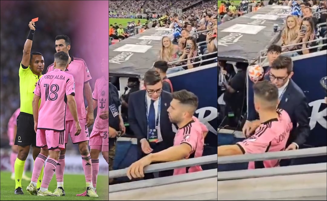 Jordi Alba hizo berrinche tras ser expulsado en el BBVA. FOTOS: Imago7 / Capturas