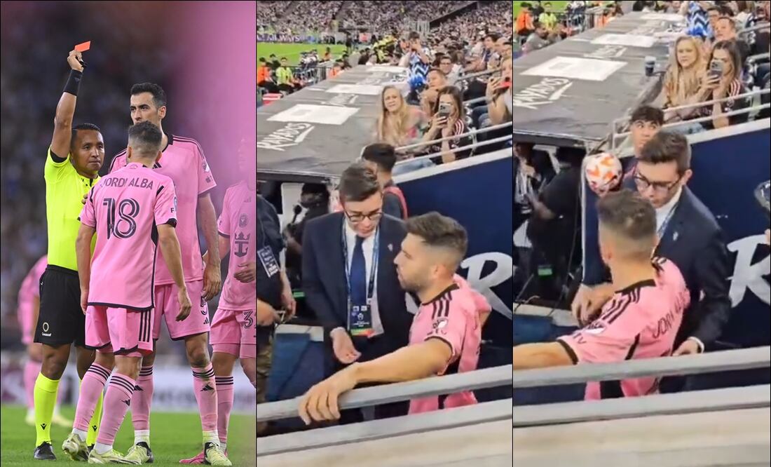 Jordi Alba hizo berrinche tras ser expulsado en el BBVA. FOTOS: Imago7 / Capturas