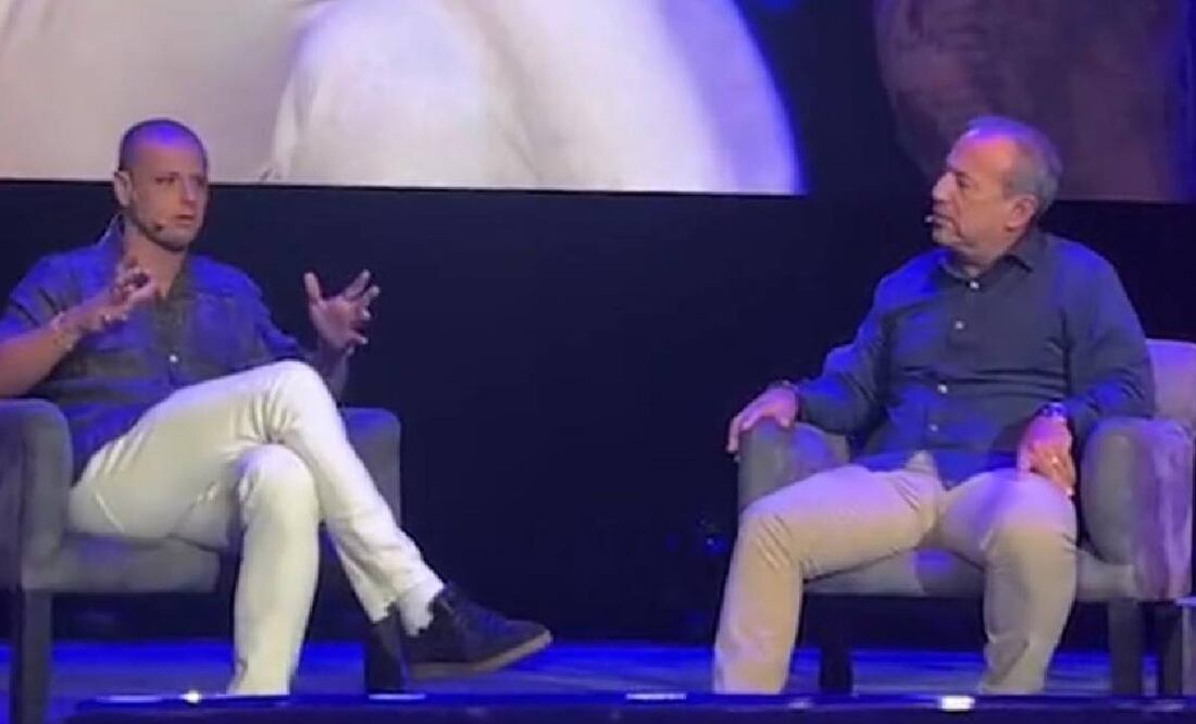 Chicharito Hernández recordó su frase celebre en el EXMA Heroes&Doers 2023. Foto: Miguel Flores