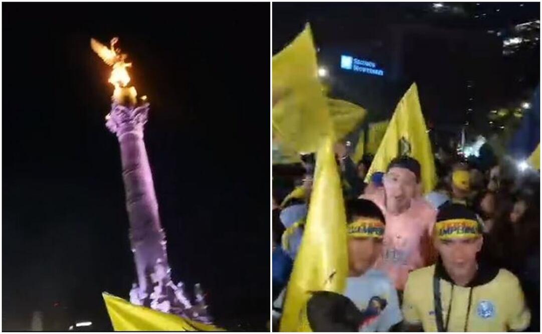Afición del América en el Ángel de la Independencia - Especial