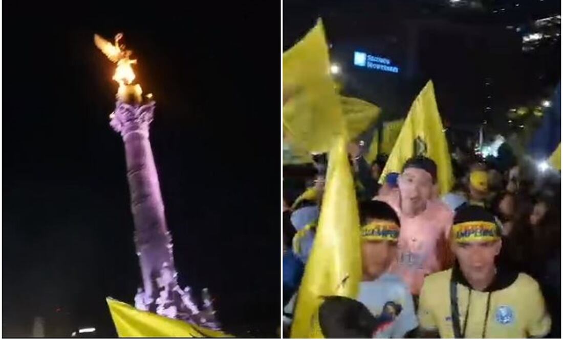 Afición del América en el Ángel de la Independencia - Especial