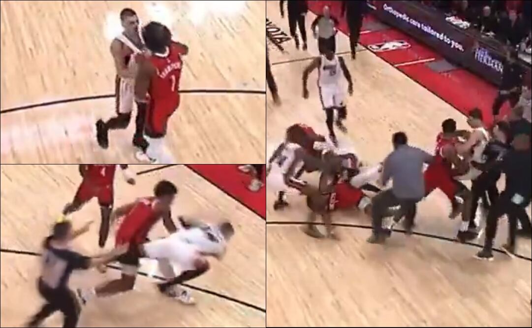 Una pelea entre Tyler Herro y Amen Thompson en Rockets-Heat se salda con 6 expulsiones. FOTOS: Capturas